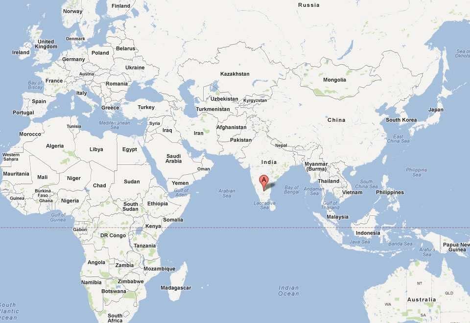 Bangalore-en munduko mapa