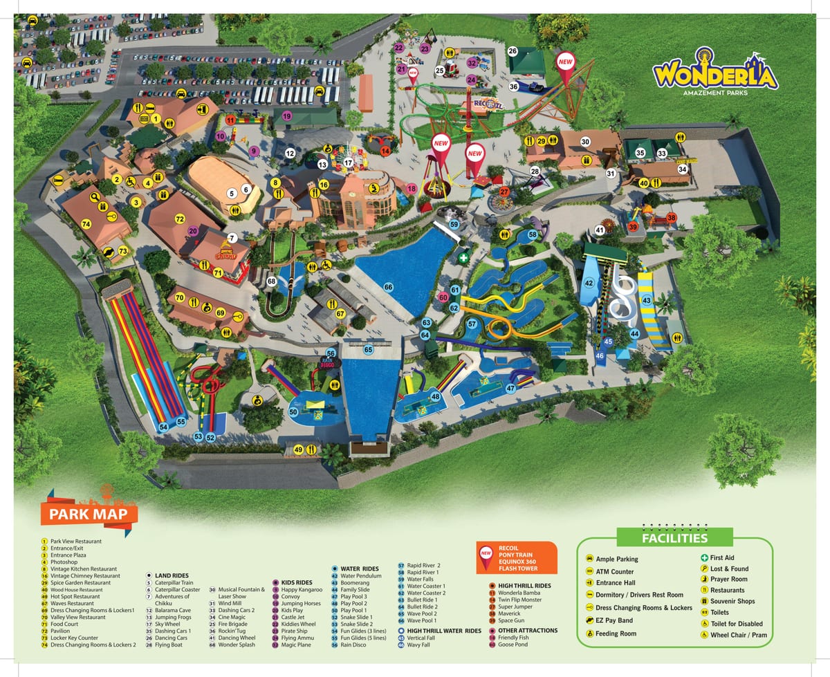 Bangalore Wonderla mapa